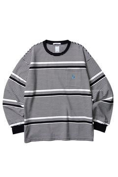 MULTI STRIPE L/S TEE / ブラック