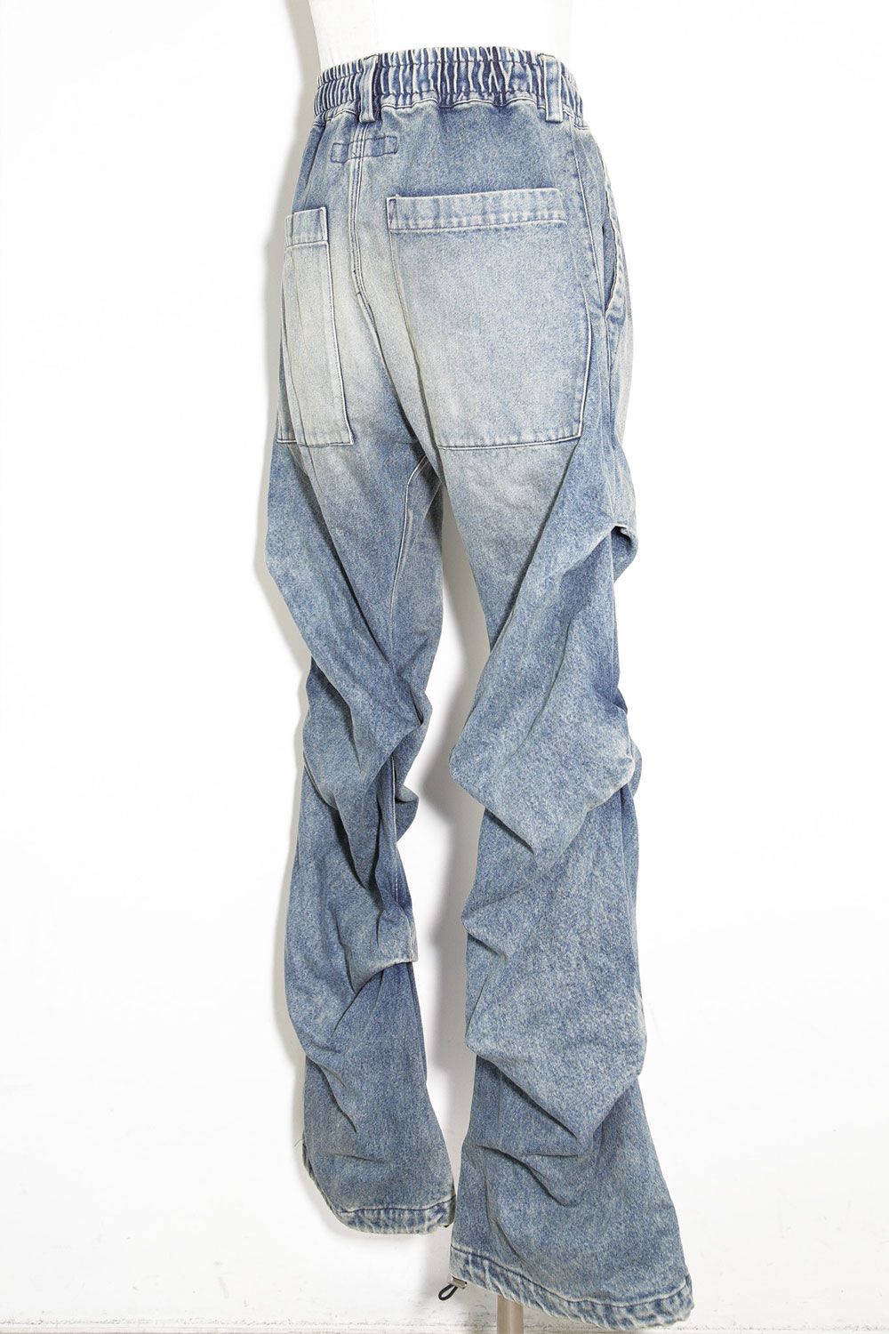 デニムタックスリムバギーパンツ / Denim Tuck Slim Baggy Pants / インディゴブルー / ag-8060