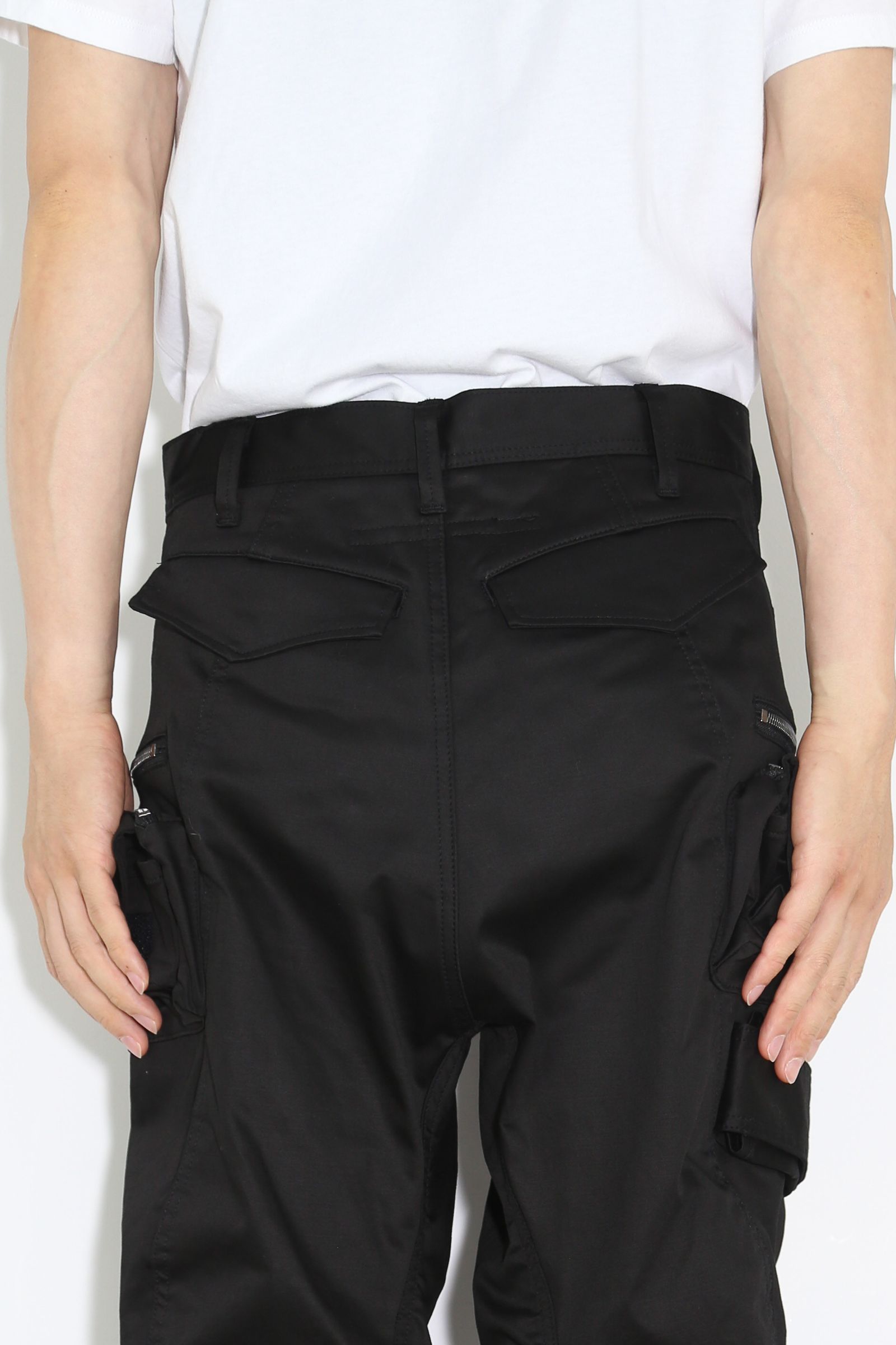 COTTON STRETCH SATIN / ブラック