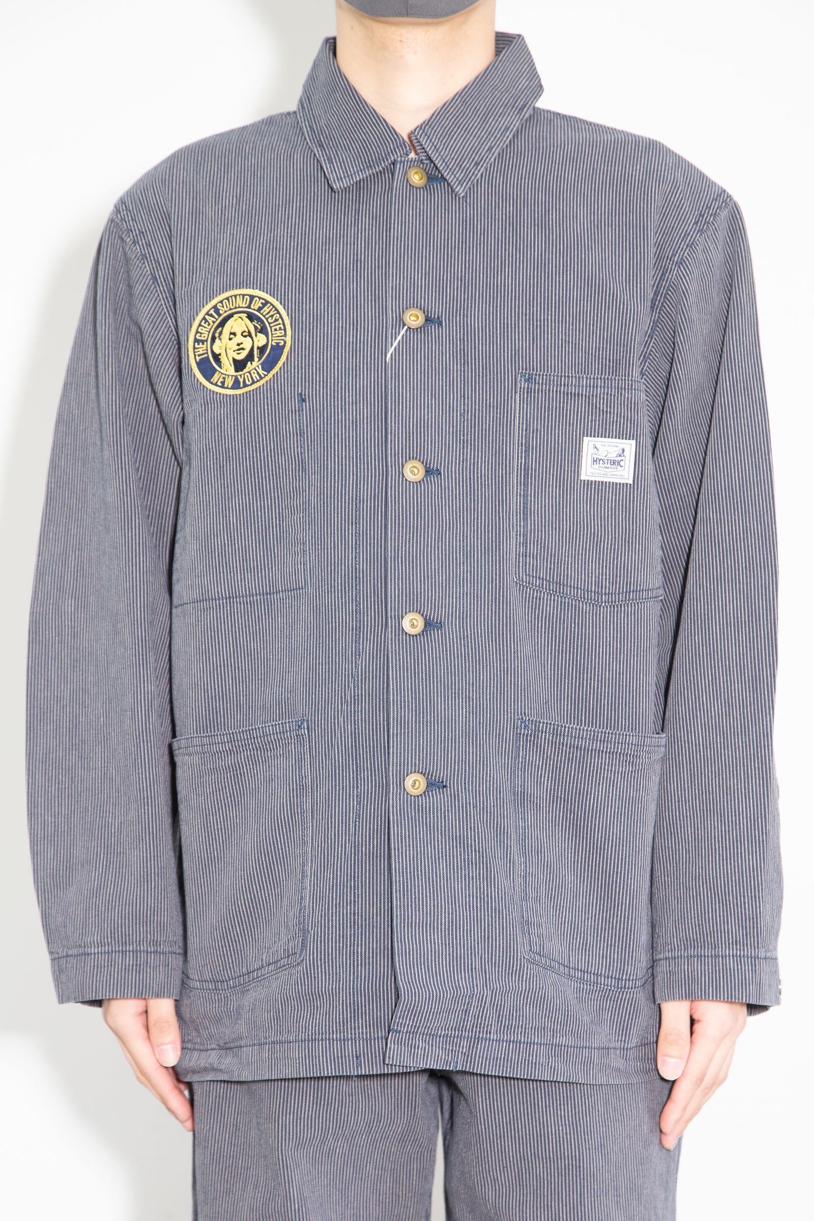 HYSTERIC ECHO DREAM刺繍 カバーオールジャケット / インディゴ