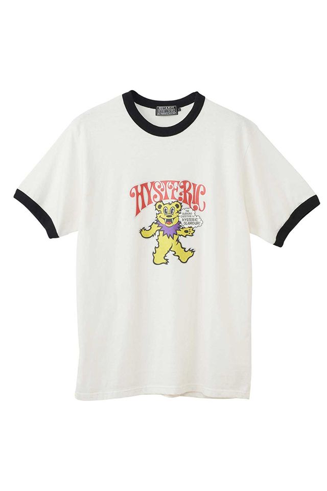 HYSTERIC GLAMOUR - FIRE BEAR GLITTER Tシャツ / ホワイト | Tempt