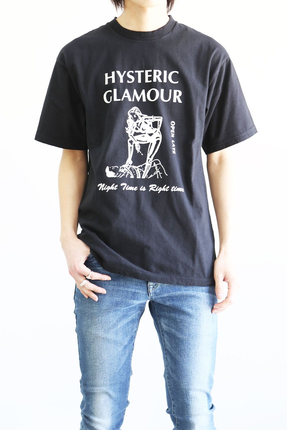 HYSTERIC GLAMOUR - RIGHT TIME Tシャツ / ブラック | Tempt