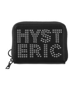 [購入は1人1点まで] ロゴスタッズ ラウンドジップミニウォレット / ブラック