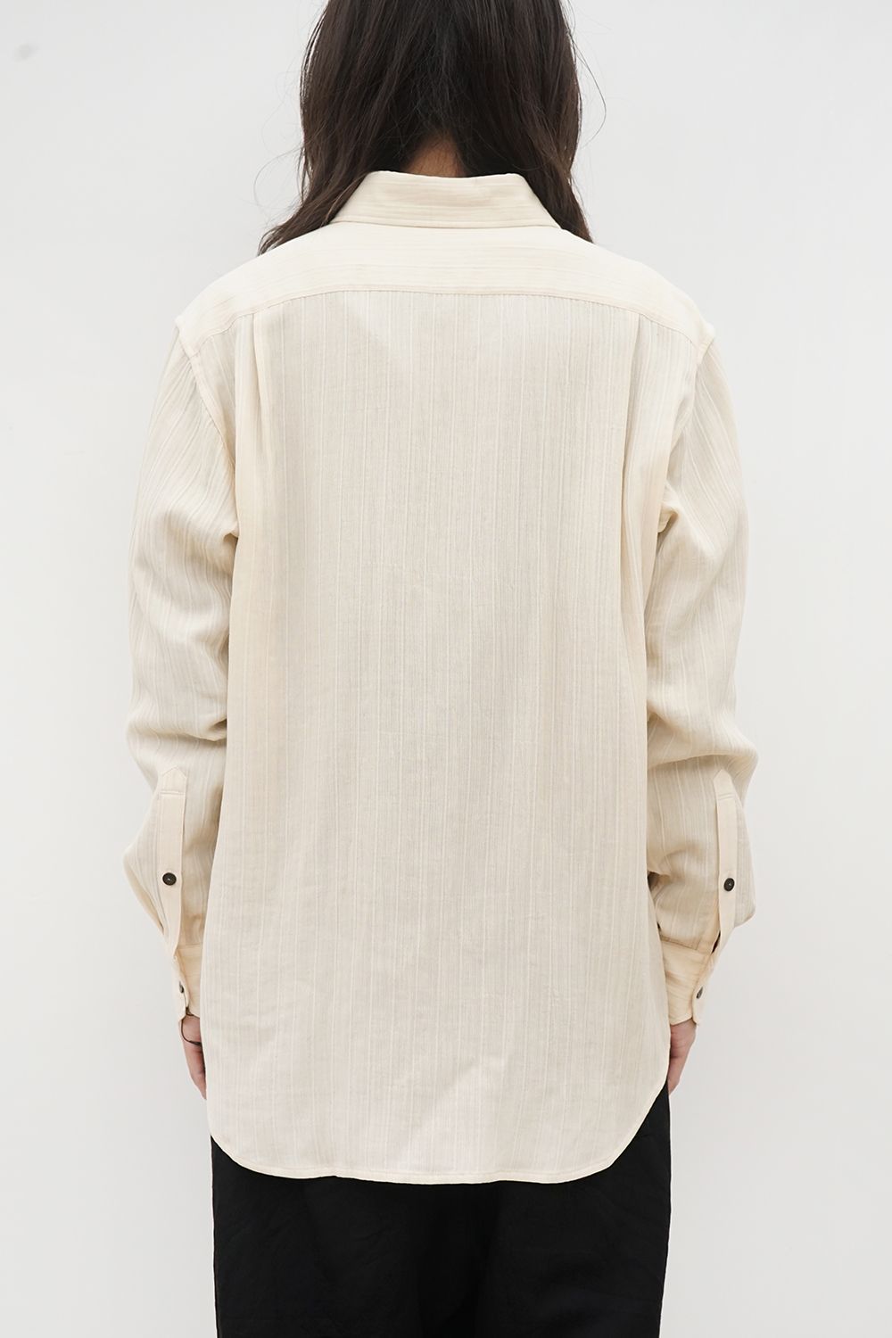 Shadow-Stripe Double-Gauze Dress Shirt
