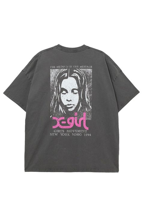 FADED FACE S/S BIG TEE DRESS / ブラック