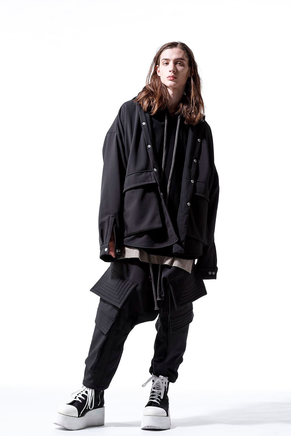 ドルマンフーディーニットプルオーバー / Dolman Hoodie Knit Pullover / ブラック