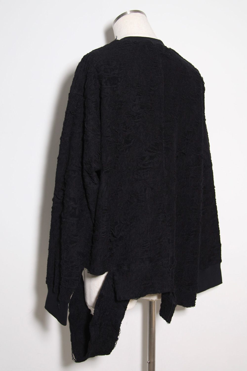 アシンメトリークルーネック / ASYMMETRY CREW NECK / ブラック / ag-12081-2