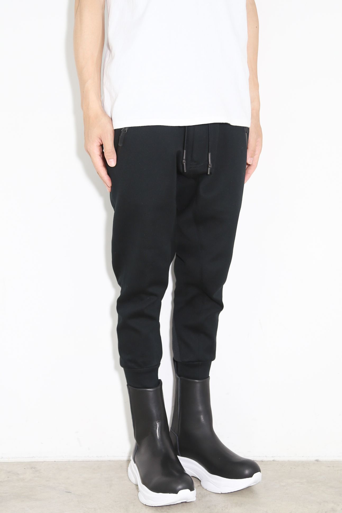 LINE JERSEY PANTS / ブラック