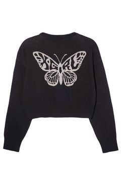 BUTTERFLY COMPACT KNIT TOP / ブラック