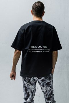 BACK ICON ROGO LOOSE TEE / ブラック