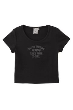 RIB BABY TOP / ブラック