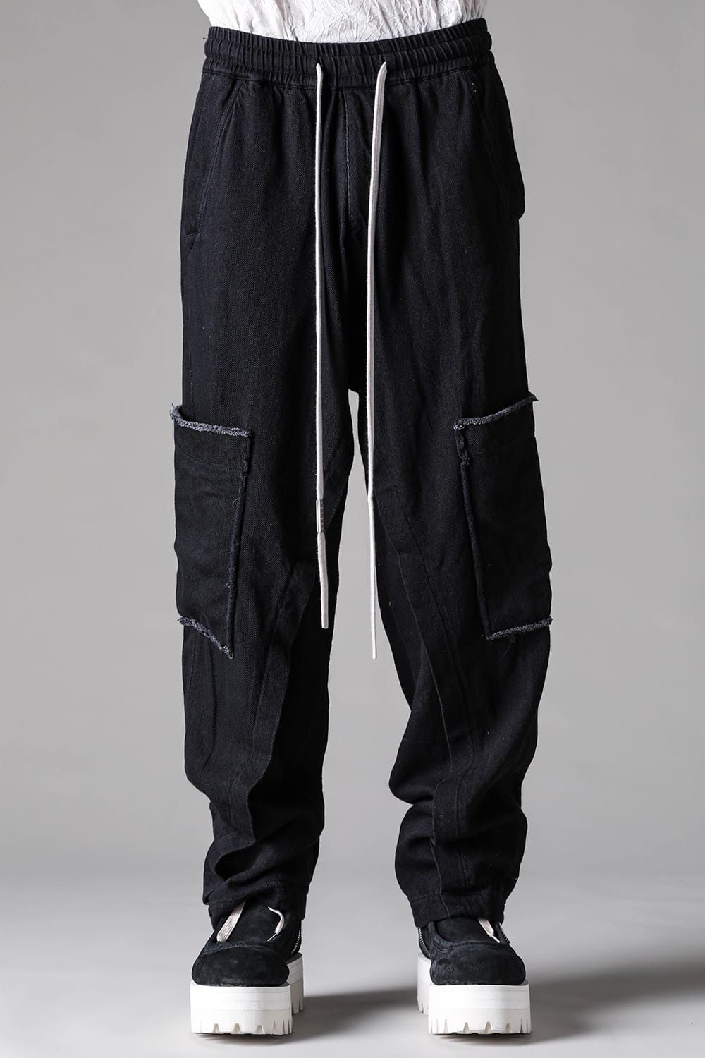 Loose Denim Wide Tepered Pants