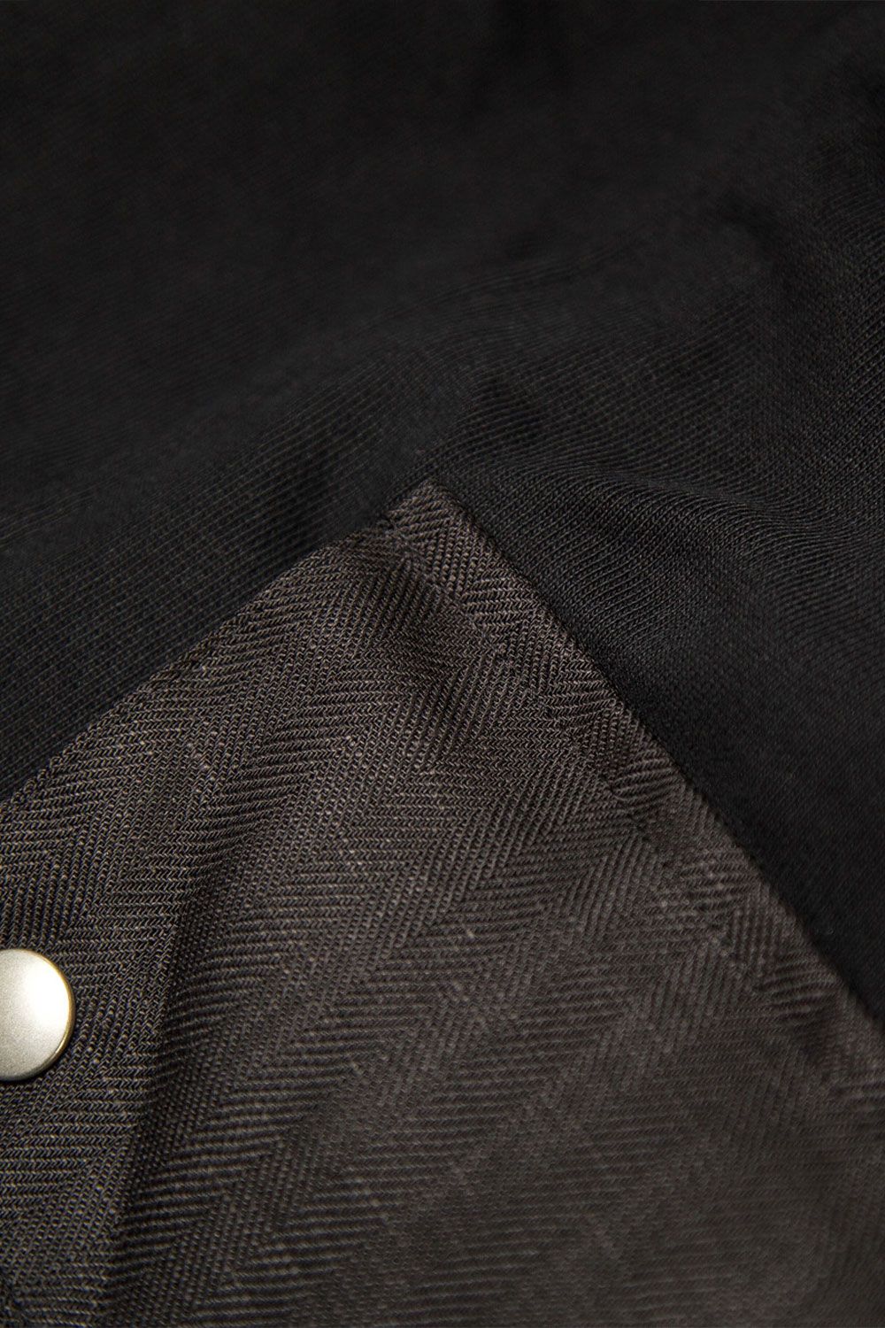 リネンコンビスウェットフーディー / Linen Combi Sweat Top / ブラック / ag-11034