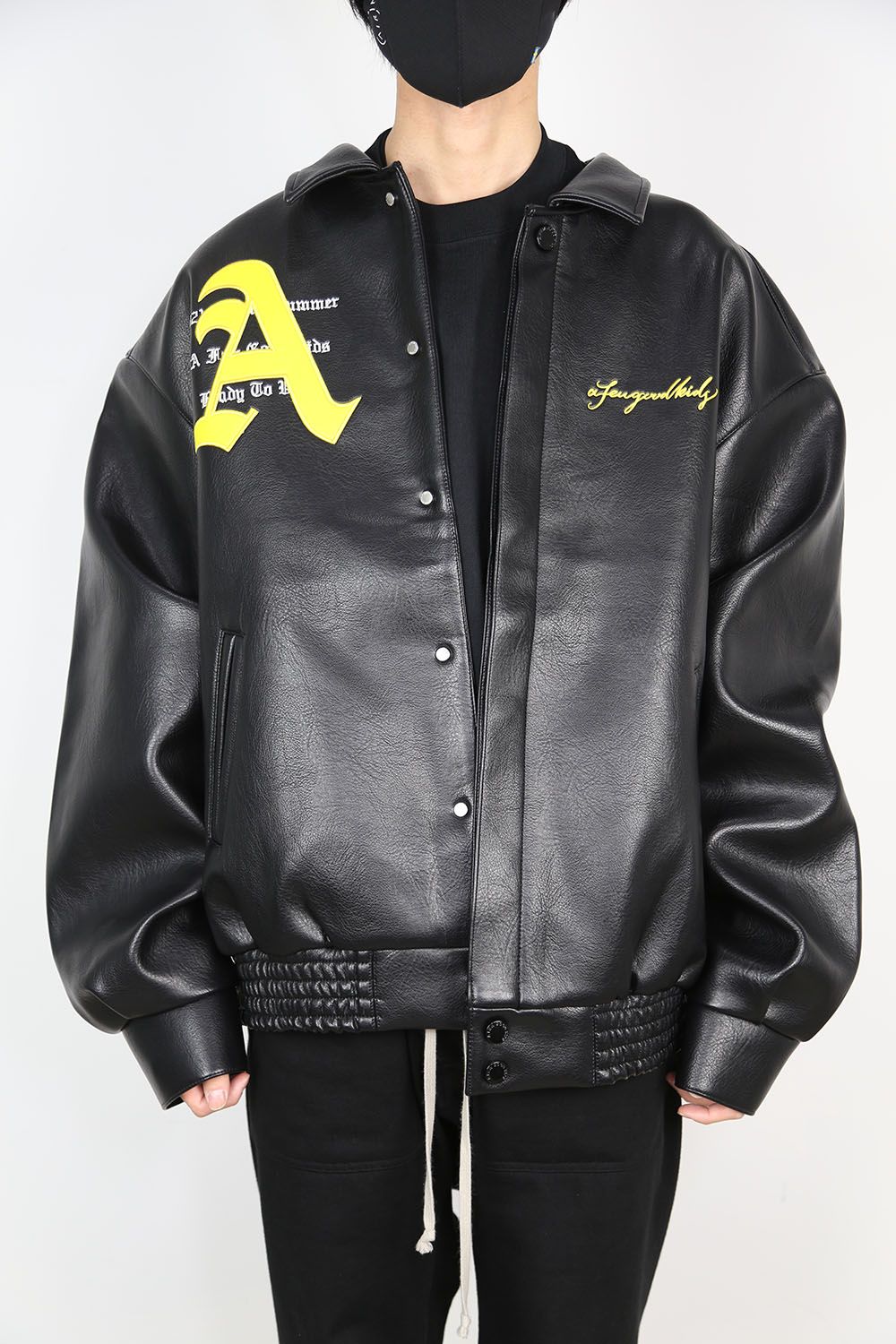 A FEW GOOD KIDS - RACING LEATHER JACKET / ブラック | Tempt