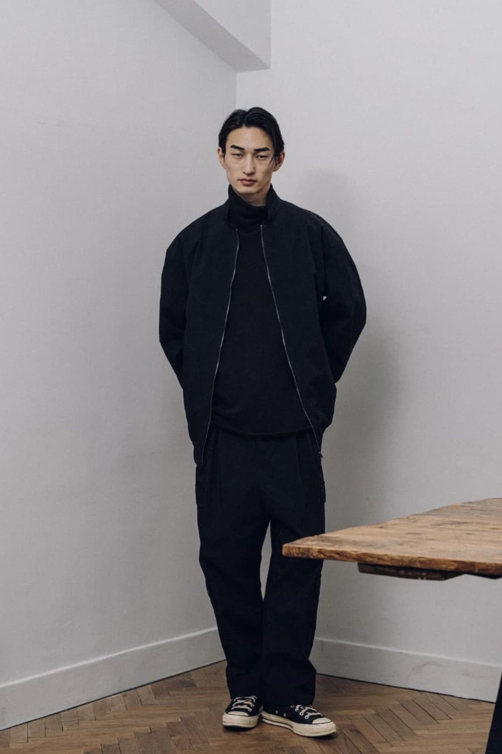 Water-repellent Oversized Zip-Up Blouson
