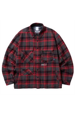 MULTI POCKETS PLAID SHIRT / レッド