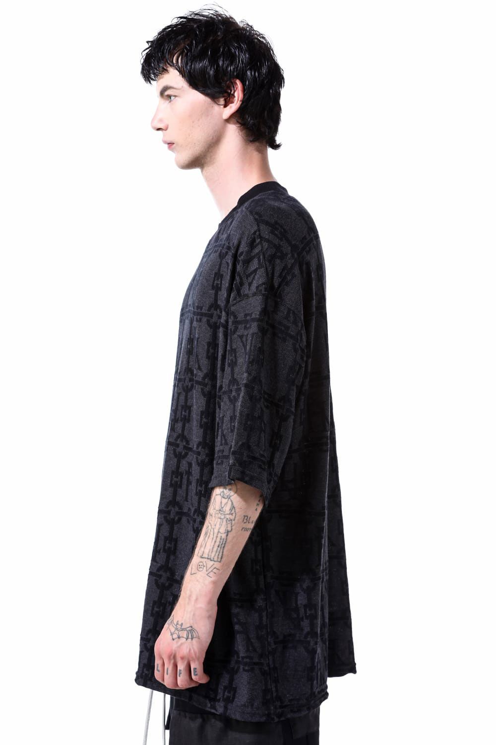 A.F ARTEFACT - オーバーサイズジャカードTシャツ / Jacgurd