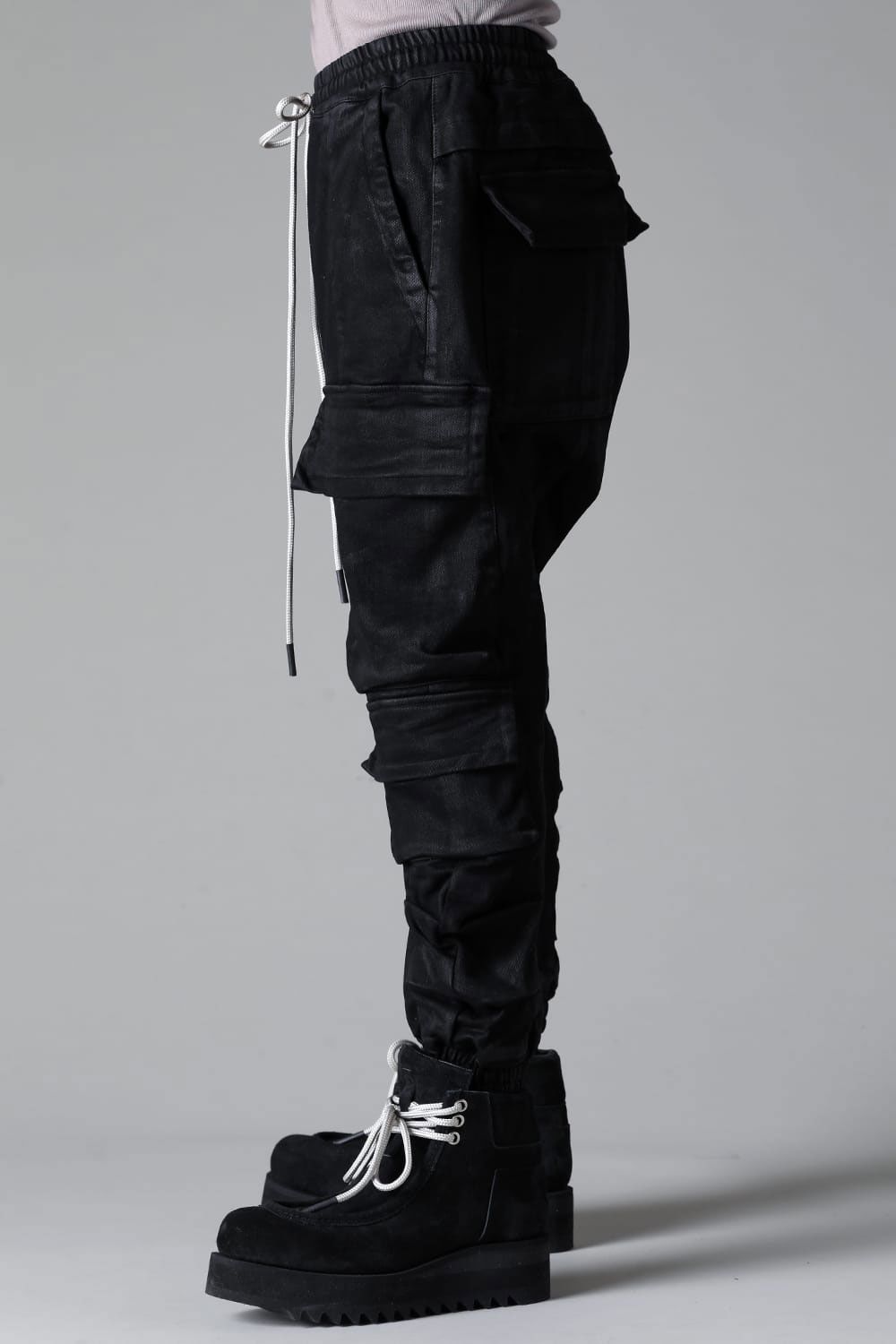 パンツ A.F ARTEFACT SAROUEL CARGO PANTS A.F ARTEFACT BOMBER HEAT BELTED SARROUEL CARGO PANTS (BLACK