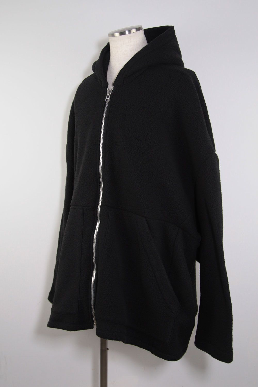 フリースドルマンジップパーカー / Fleece Dolman Hoodie / ブラック