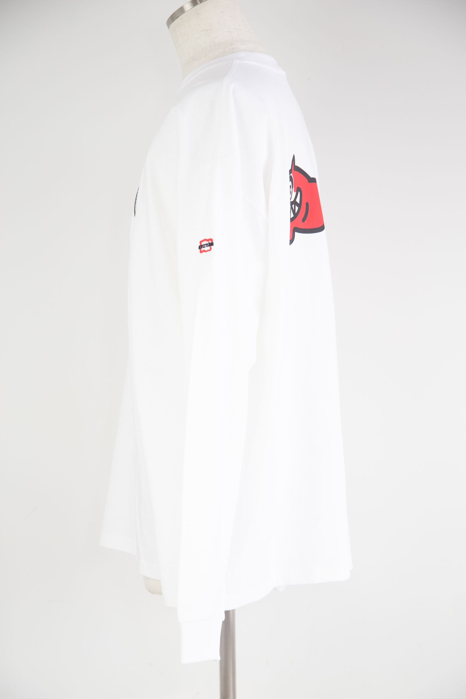 【ICECREAM】EMBROIDERED LOGO COTTON L/S T-SHIRT RUNNNING DOG / ホワイト