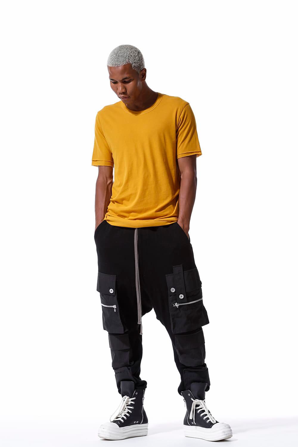 LAYERED CREW NECK TEE / マスタード