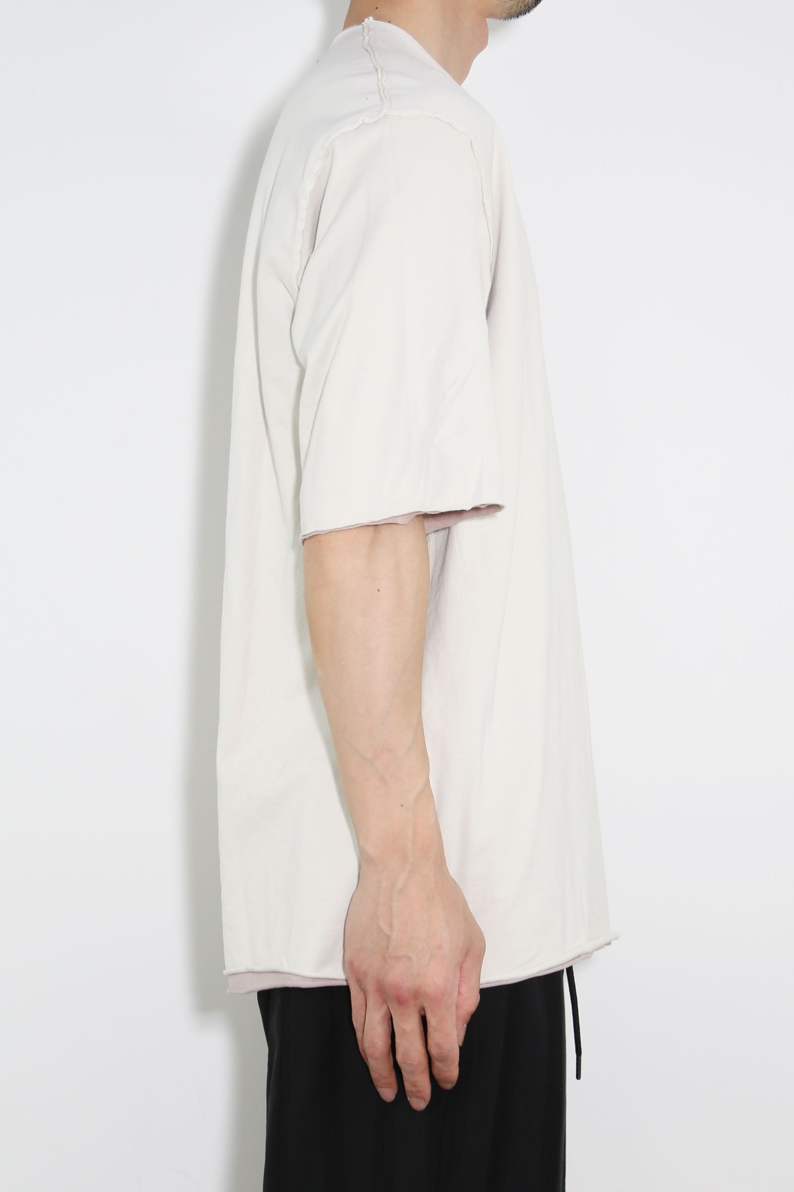 80/2 PIMA CO JERSEY LAYERED S/S TEE / オフホワイト