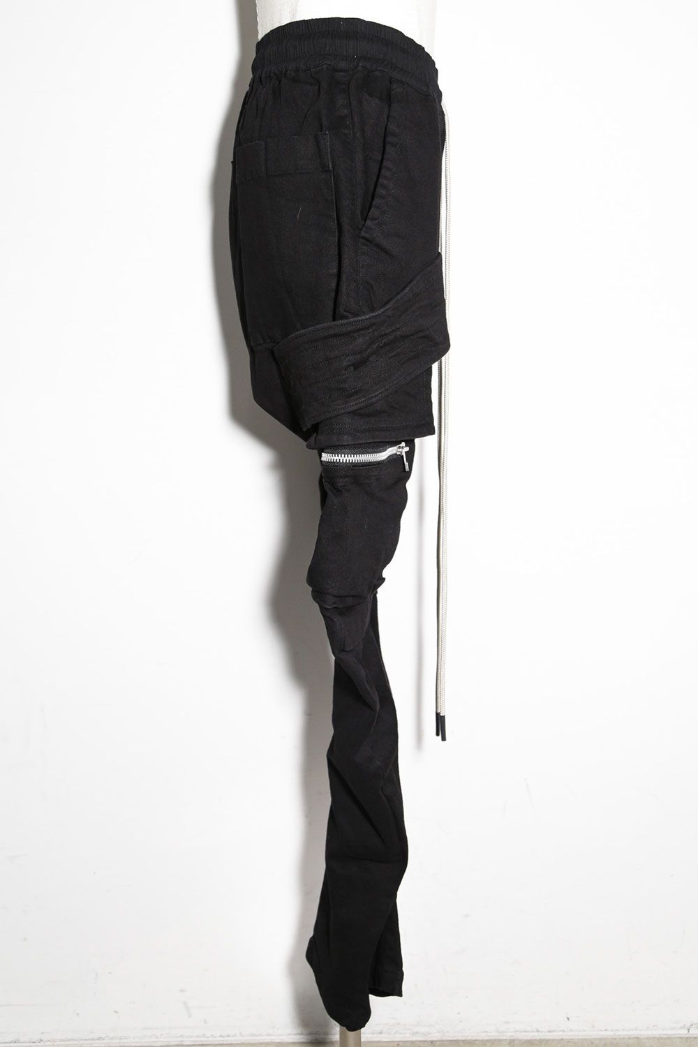 サルエルカーゴスキニーデニム / Denim Cargo Sarouel Skinny / ブラック / ag-6036-1