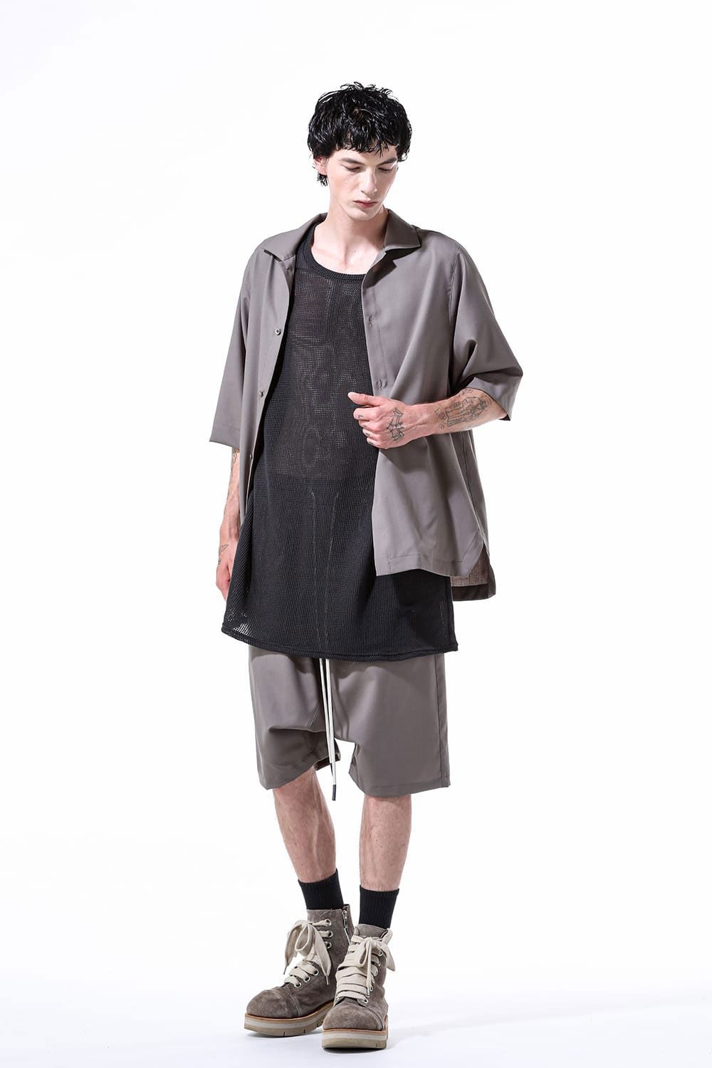 サマーウールサルエルショーツ / Summer Wool Sarouel Shorts / ブラック / ag-11042