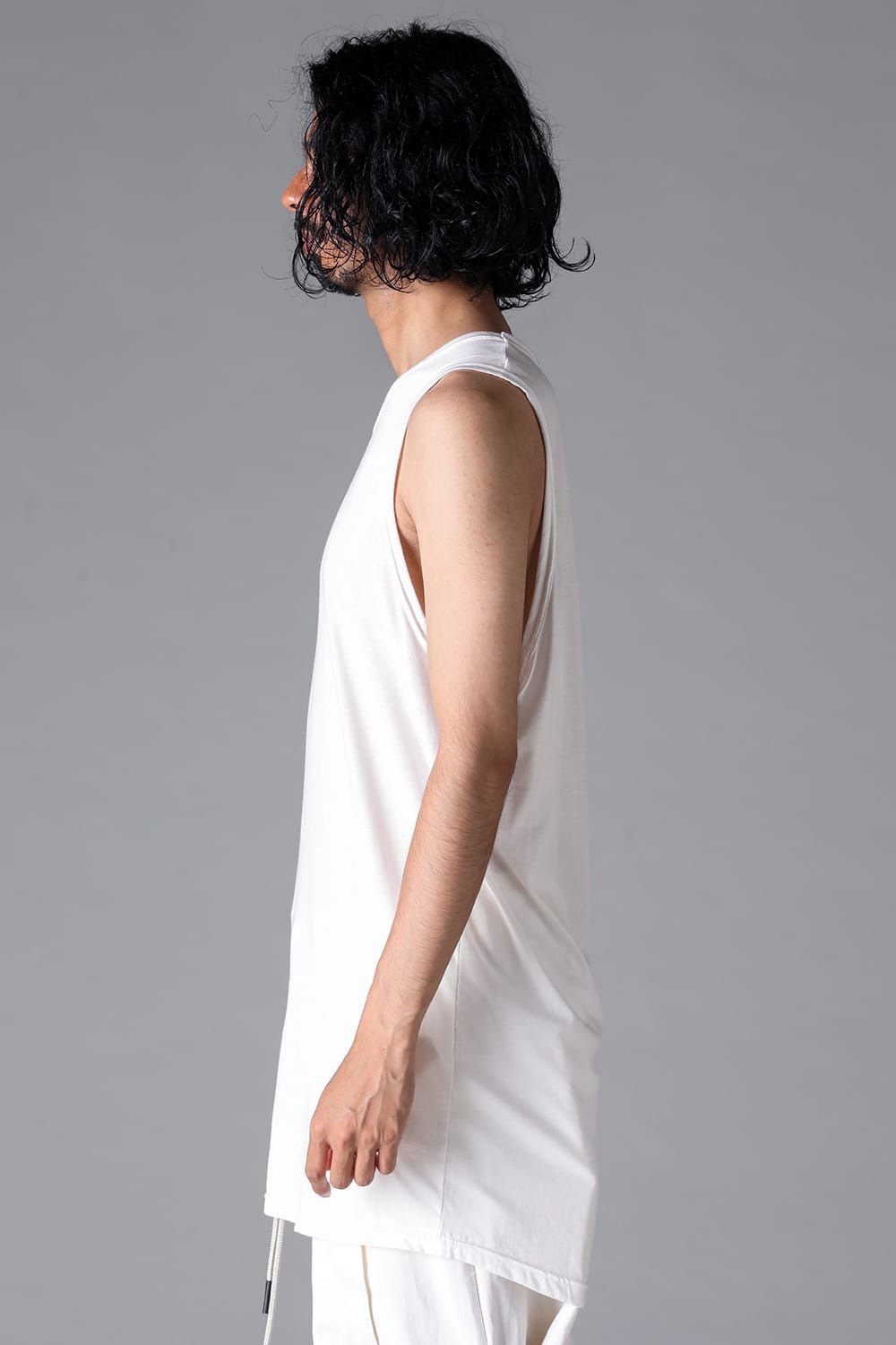 ロングタンクトップ / LONG TANK TOP / ブラック / ag-6083-3