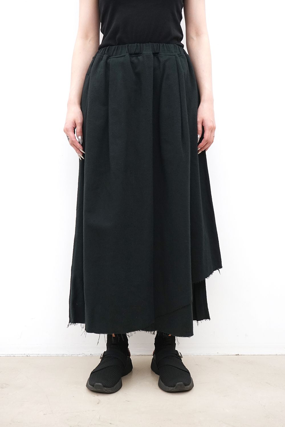 Double-Layer Diagonal-Hem Skirt