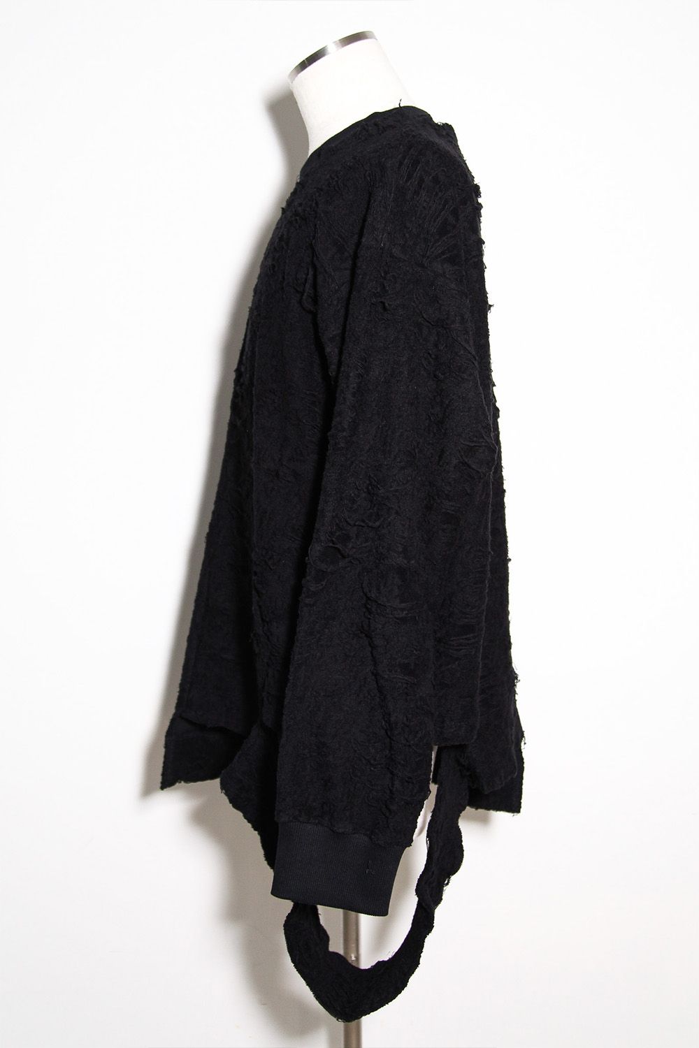 アシンメトリークルーネック / ASYMMETRY CREW NECK / ブラック / ag-12081-2
