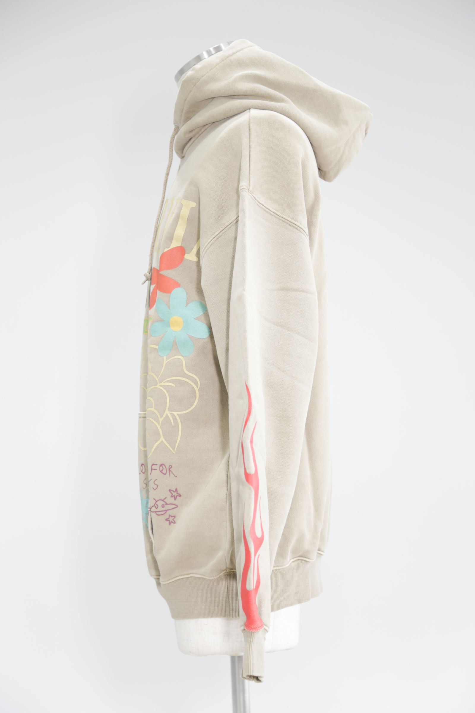 PIGMENT DYED PEACE HOODED SWEATSHIRT / ベージュ