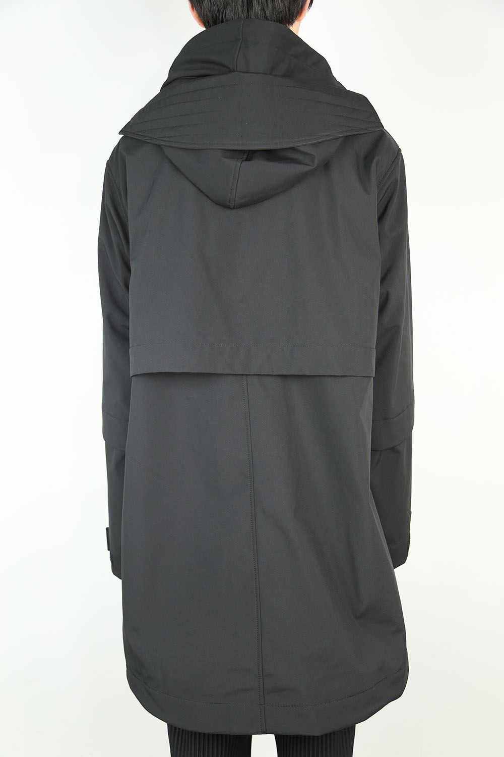 Nylon×Fleece Bonding hoodie Blouson / ブラック