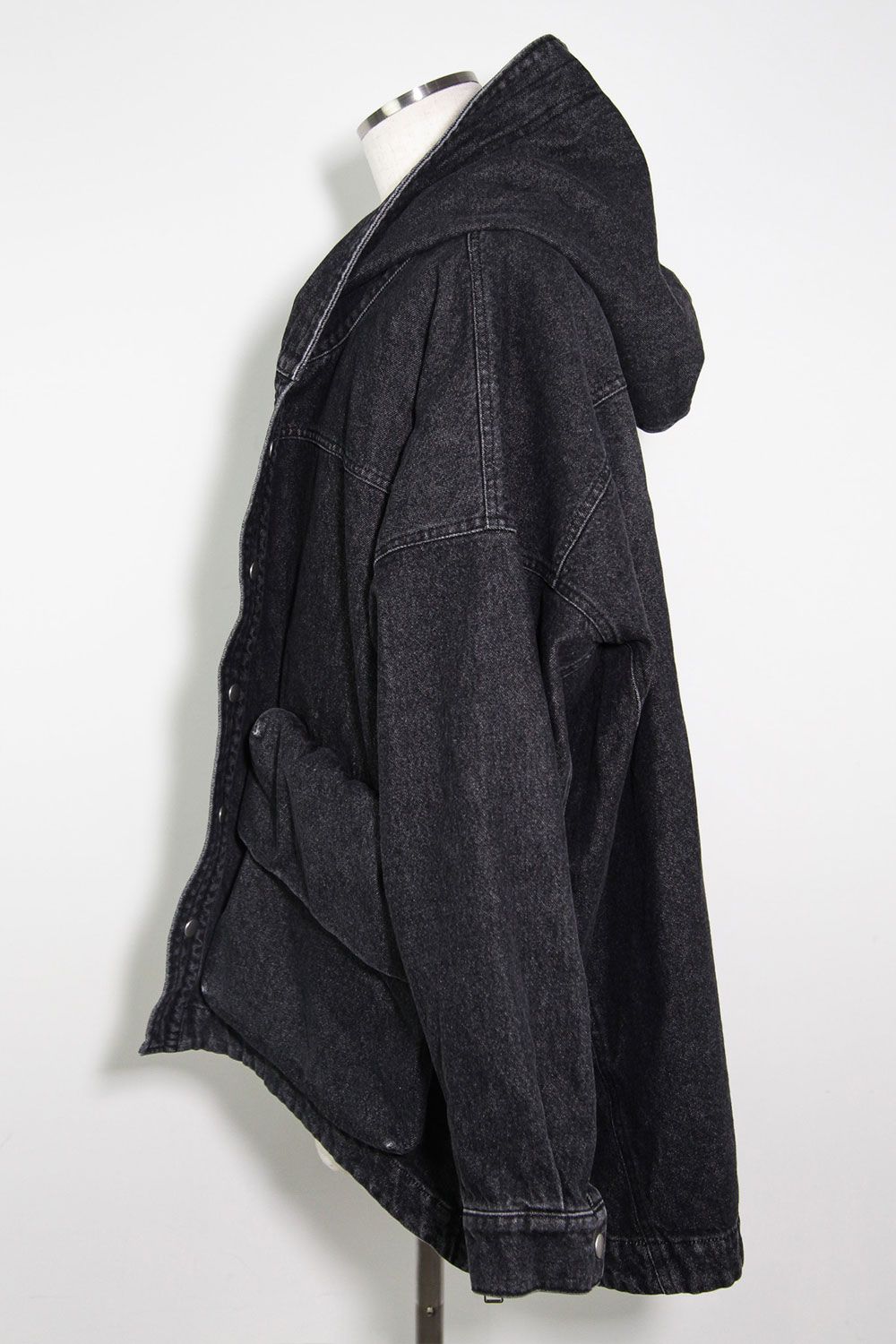 ヴィンテージデニムブルゾン / VintageDenim Hoodie Blouson / ブラック / ag-8030