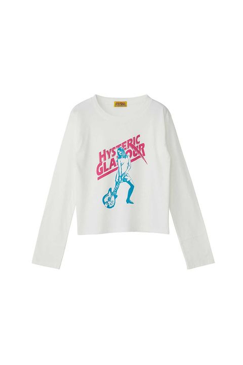 HYSTERIC LIGHTNING ショート丈Tシャツ / ホワイト