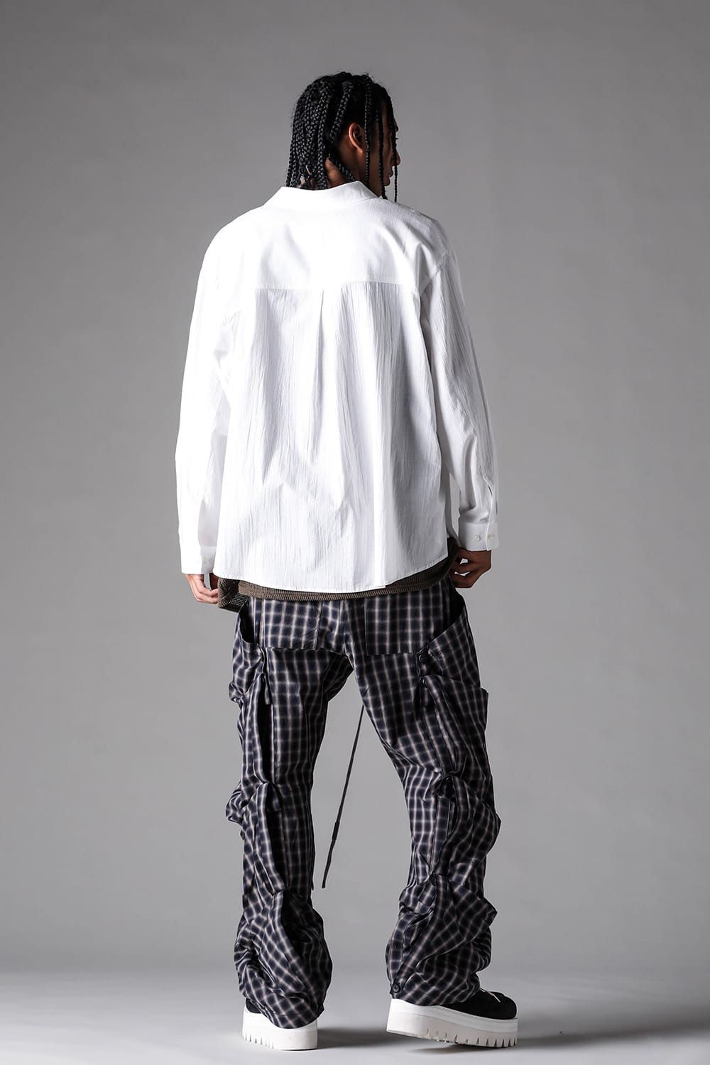 Plaid Side Layered Pants