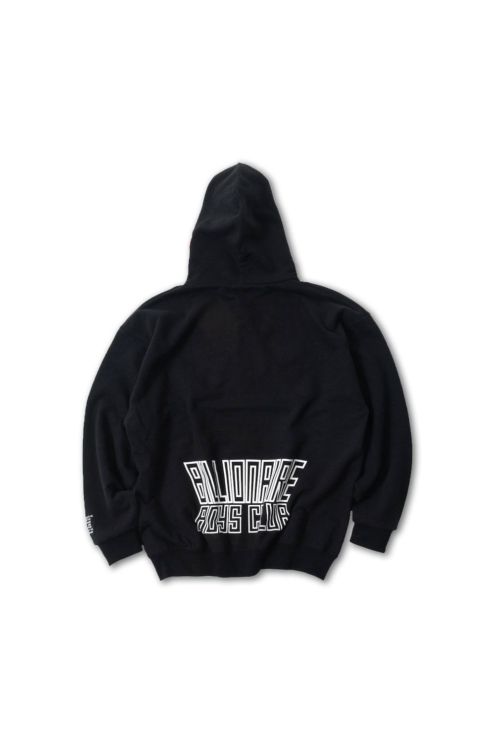 【BILLIONAIRE BOYS CLUB】EMBROIDERED LOGO ZIP UP HOODIE / ブラック