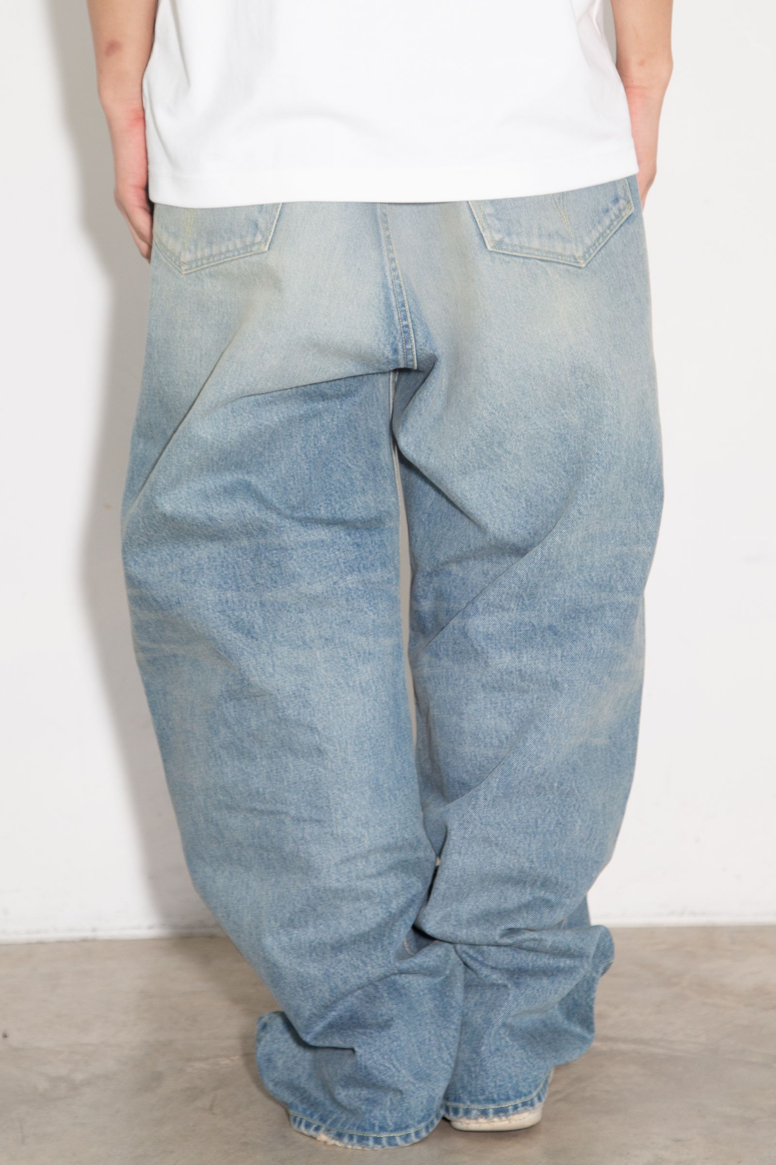 [ラスト1点 サイズ46] Damaged Buggy Denim Jeans / ブルー