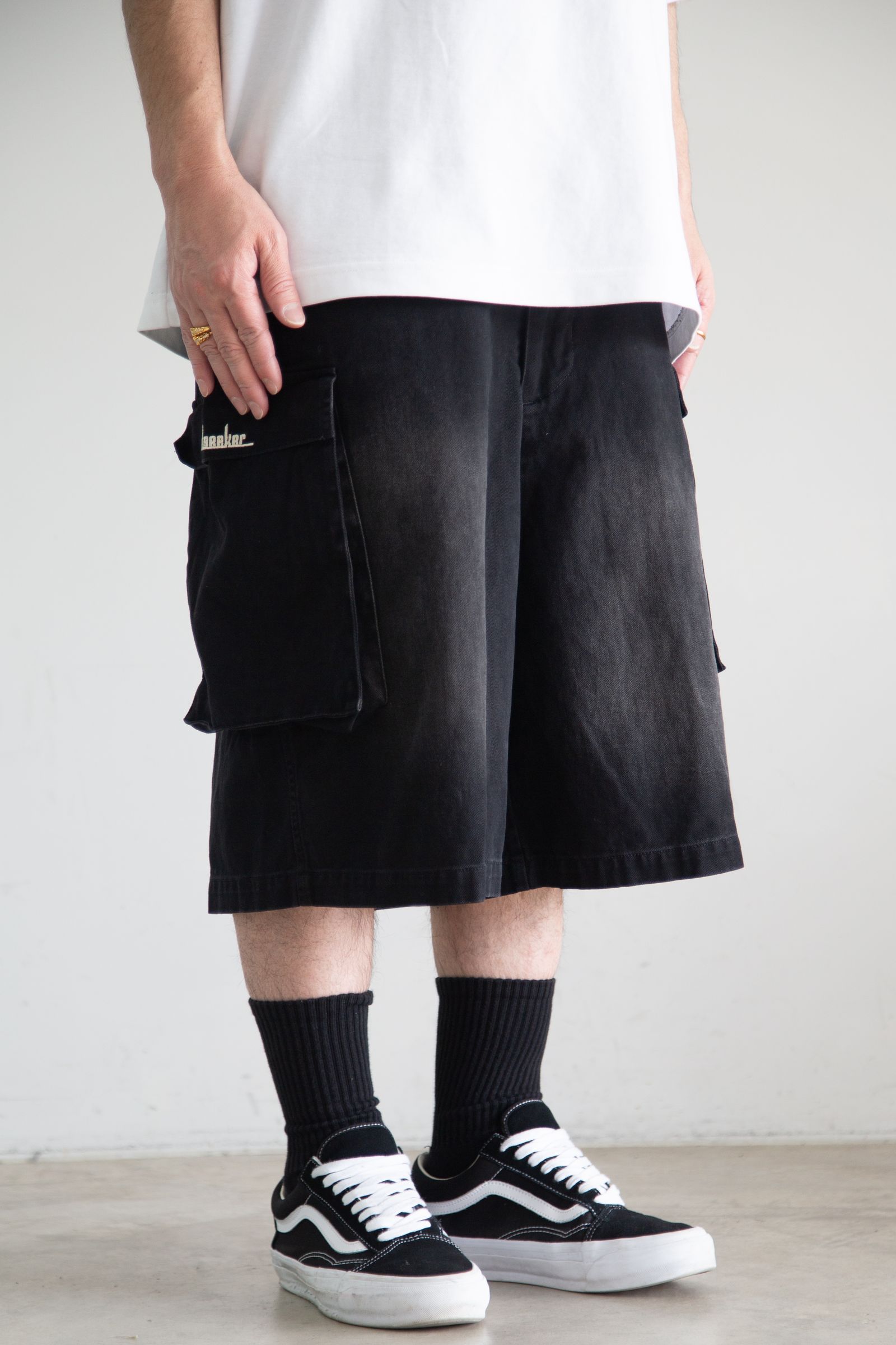 [ラスト1点 サイズ1] Faded Cargo Baggy Shorts / ブラック