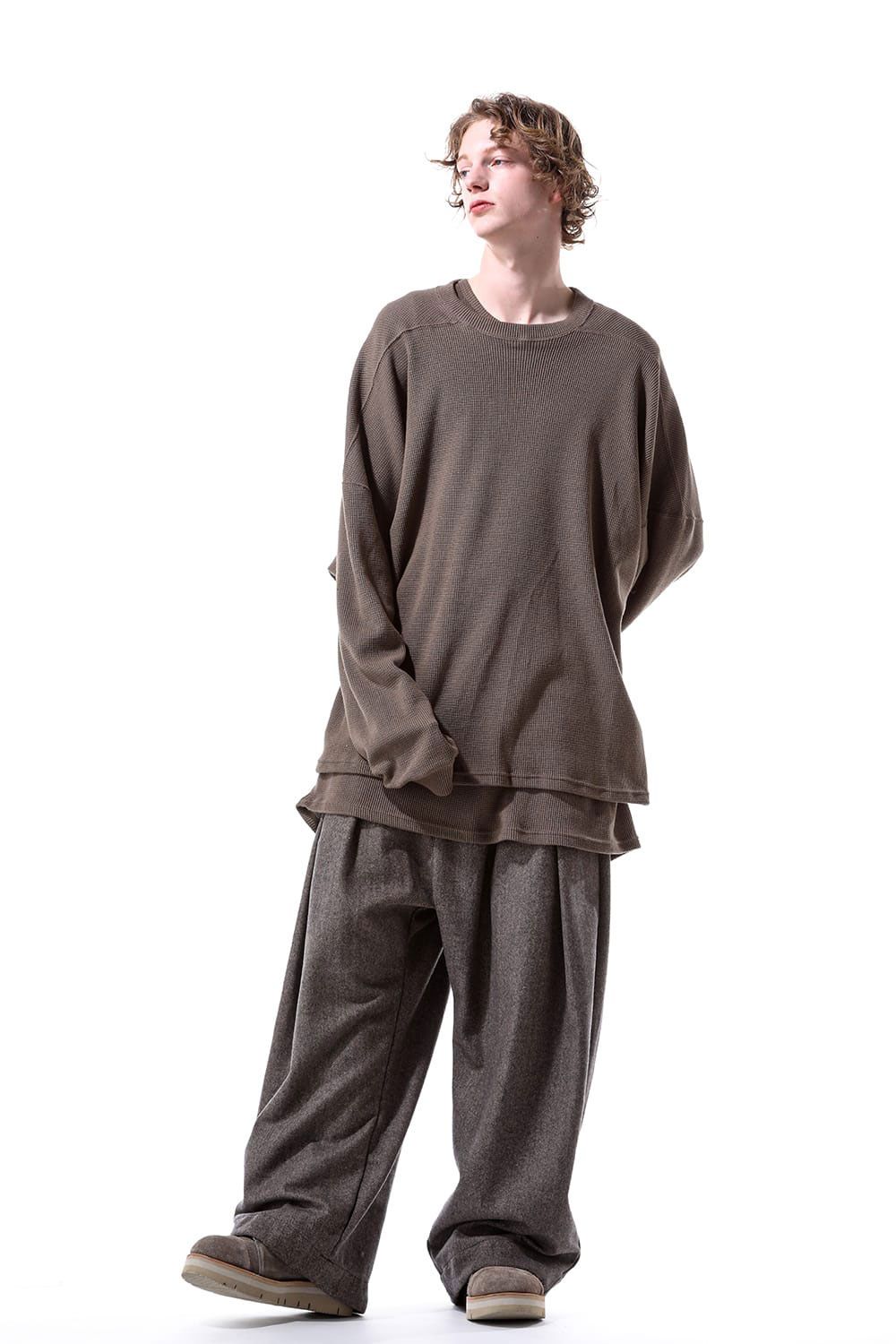 リブニットオーバーサイズトップ / Rib Knit Over Size Top / ブラック / ag-10093-2