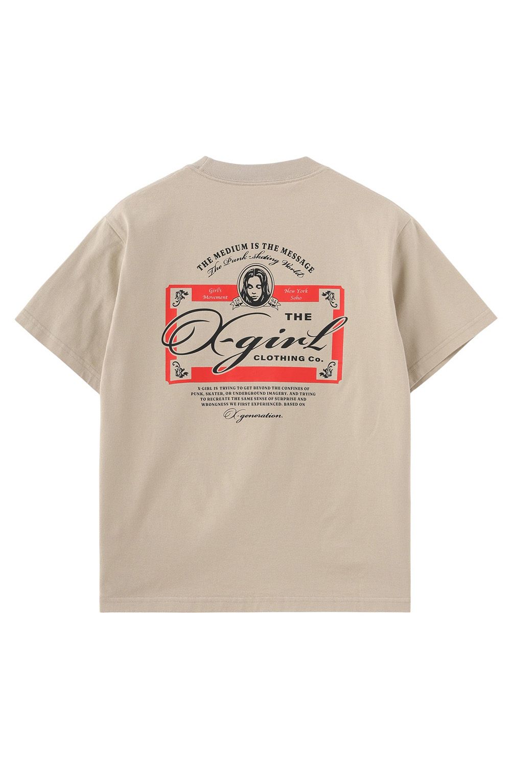 FACE RED LABEL S/S TEE / ベージュ