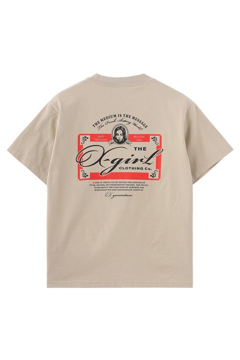 FACE RED LABEL S/S TEE / ベージュ