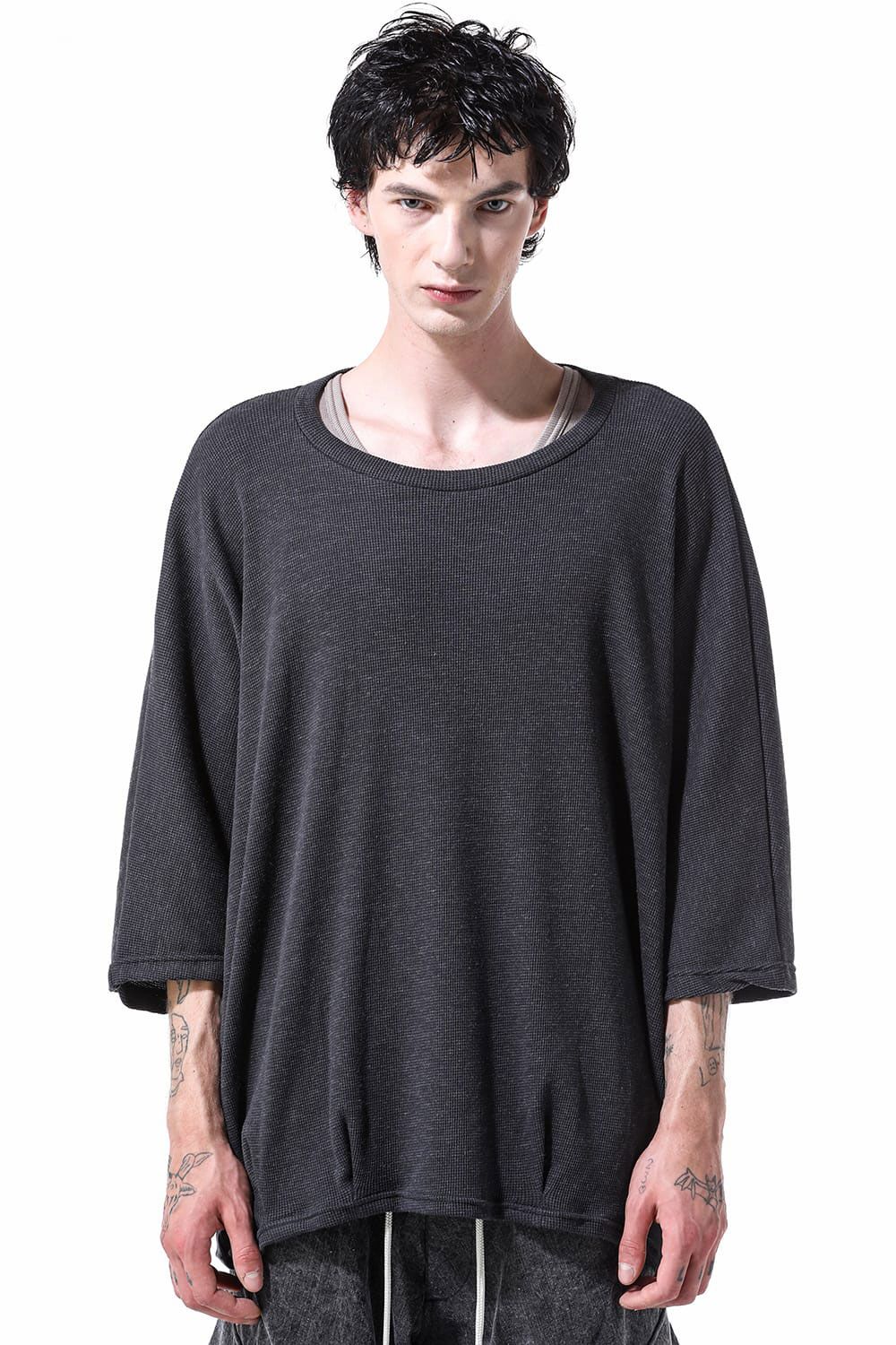 ワッフルドルマンTシャツ / Waffle Dolman Tee / ブラック