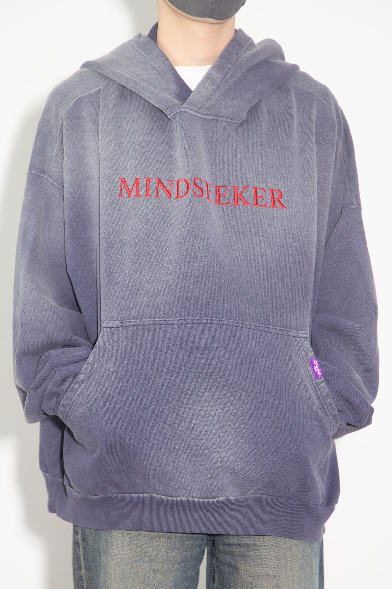 [ラスト1点 サイズ1] MS Homme Logo Embroidery Hoodie / ネイビー