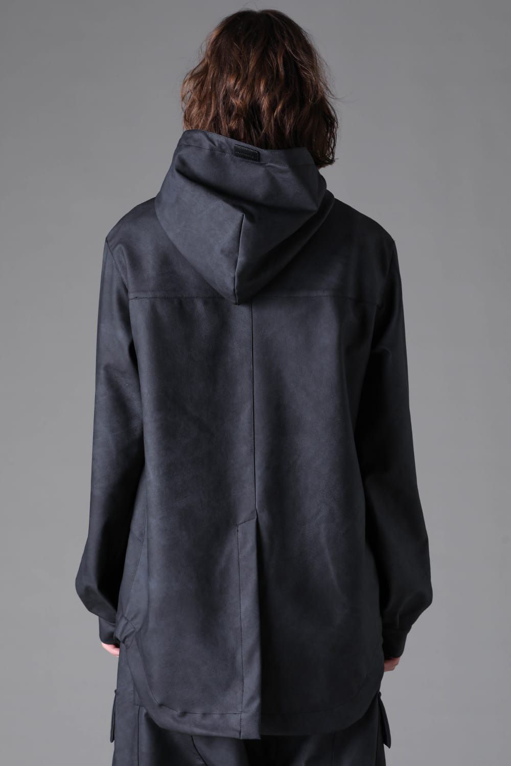 Vegan Leather Hoodie Blouson