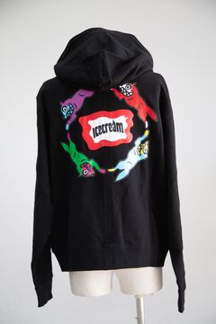 【ICECREAM】ROUNDABOUT ZIP THROUGH HOOD / ブラック