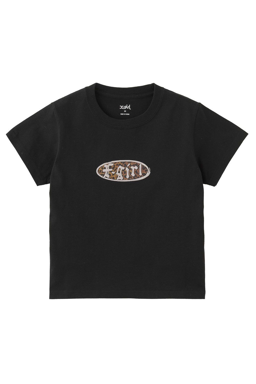 LEOPARD OVAL LOGO S/S BABY TEE / ブラック