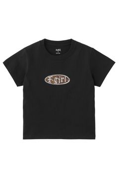 LEOPARD OVAL LOGO S/S BABY TEE / ブラック