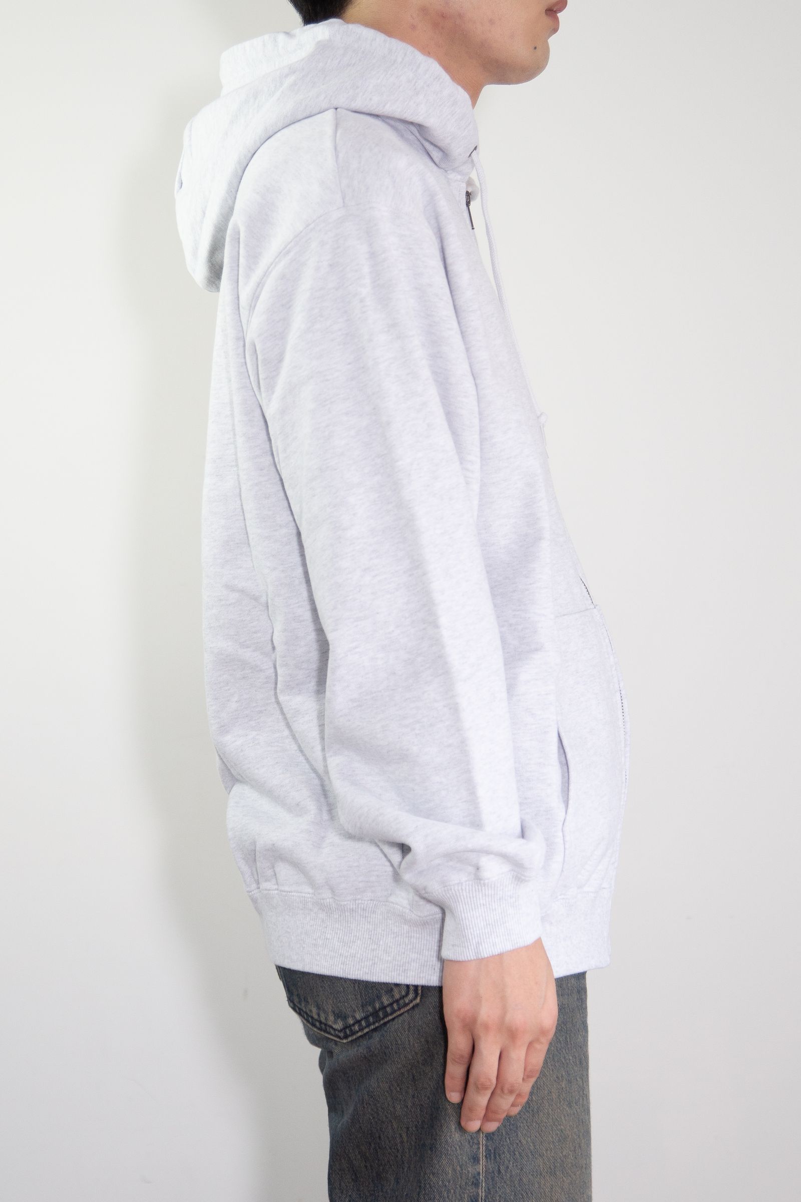 SLANTED OG ZIP HOODED SWEATSHIRT / アッシュ