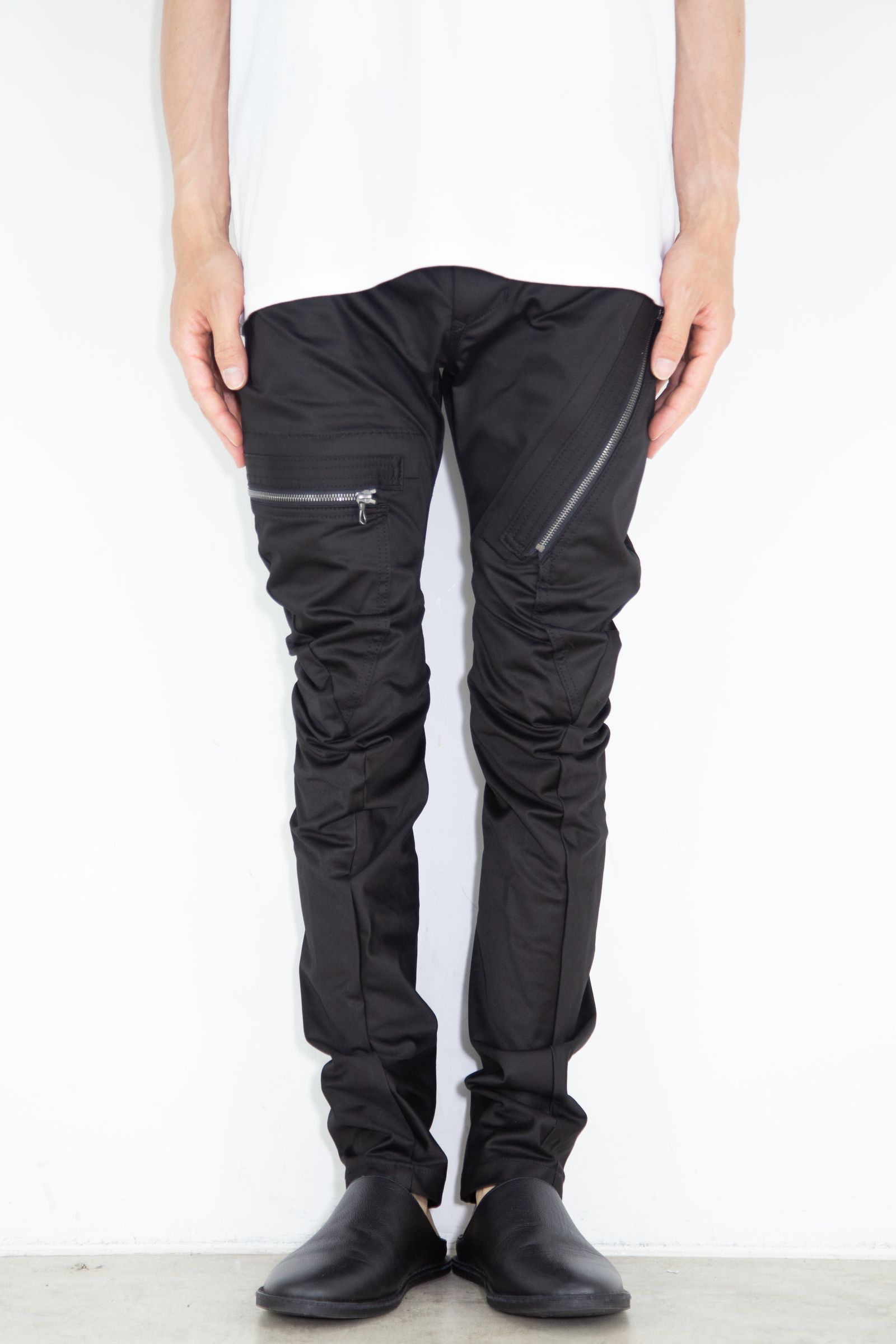 COTTON STRETCH SATIN / ブラック